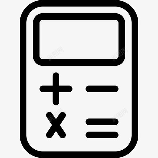 计算器基本图标3线性svg_新图网 https://ixintu.com 基本图标3 线性 计算器