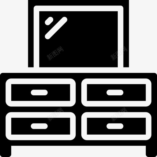 抽屉家具59填充图标svg_新图网 https://ixintu.com 填充 家具59 抽屉