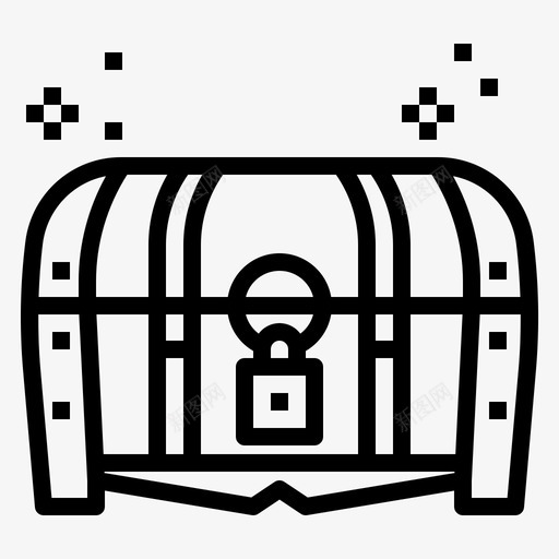 宝藏强盗宝箱图标svg_新图网 https://ixintu.com 仿制品 宝箱 宝藏 强盗 海盗 游戏元素 钻石
