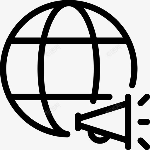 全球营销和广告9线性图标svg_新图网 https://ixintu.com 全球 线性 营销和广告9