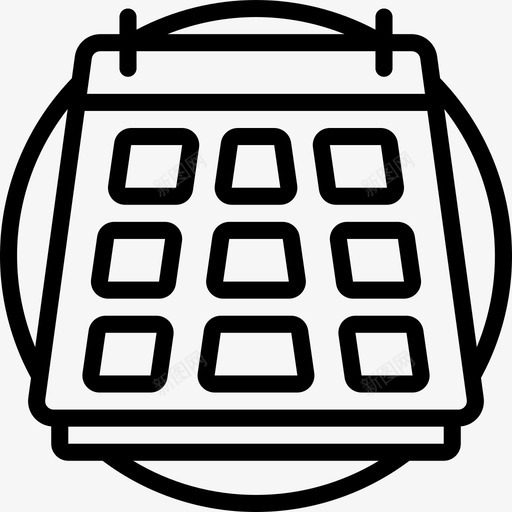 日历基本要素30线性图标svg_新图网 https://ixintu.com 基本要素30 日历 线性