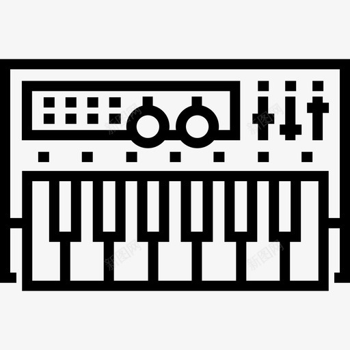 键盘音乐节11线性图标svg_新图网 https://ixintu.com 线性 键盘 音乐节11