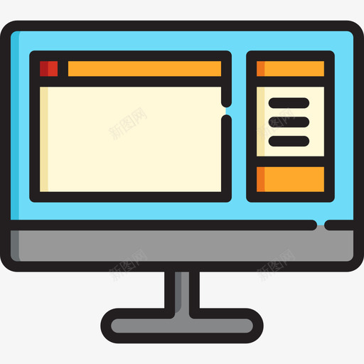 计算机普通艺术2线颜色图标svg_新图网 https://ixintu.com 普通艺术2 线颜色 计算机