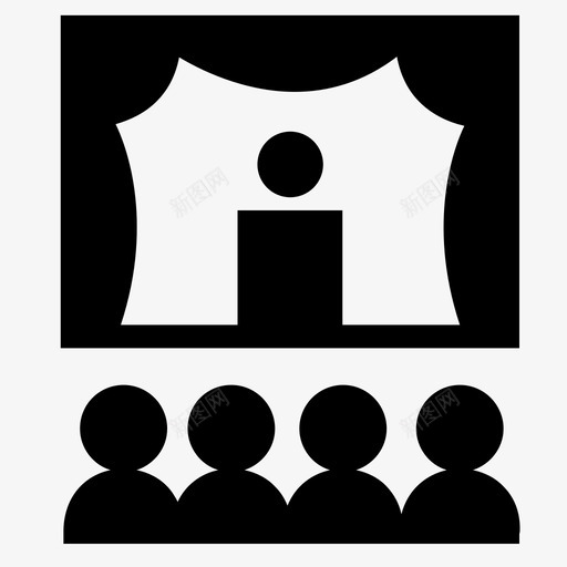 剧院歌剧演出图标svg_新图网 https://ixintu.com 剧院 城市标志 歌剧 演出 演示