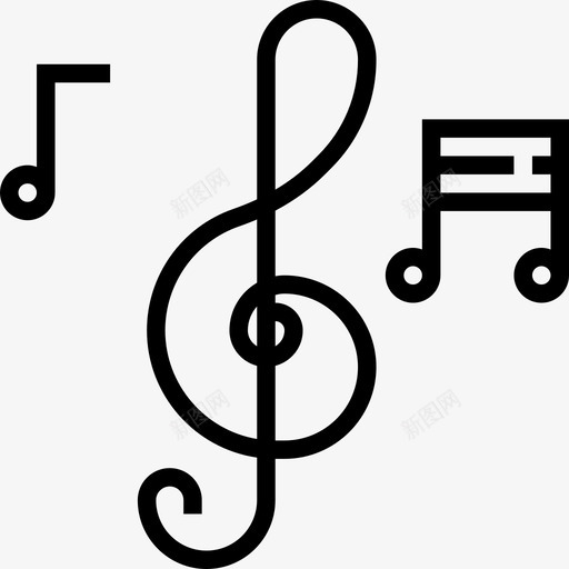 谱曲摇滚乐2线性图标svg_新图网 https://ixintu.com 摇滚乐2 线性 谱曲
