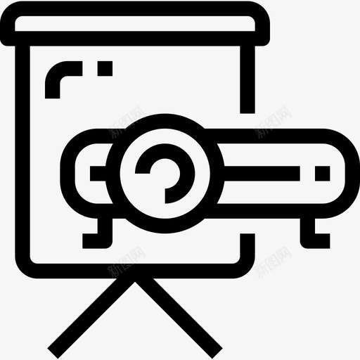 投影仪家用电器7线性图标svg_新图网 https://ixintu.com 家用电器7 投影仪 线性