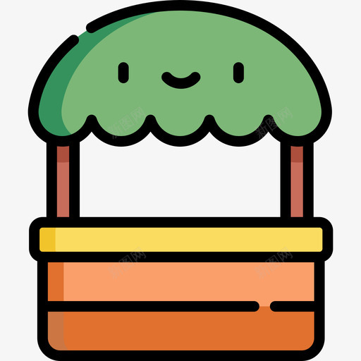 棚屋热带12线性颜色图标svg_新图网 https://ixintu.com 棚屋 热带12 线性颜色