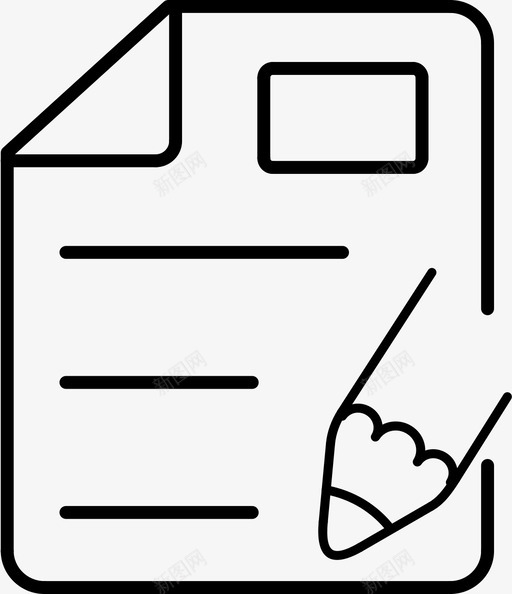 画纸铅笔图标svg_新图网 https://ixintu.com 画纸 铅笔