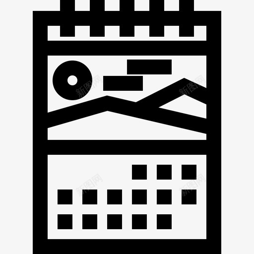 日历工作区6线性图标svg_新图网 https://ixintu.com 工作区6 日历 线性