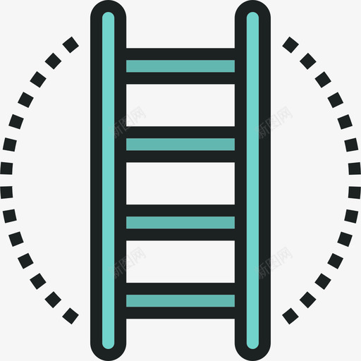梯子救援4线性颜色图标svg_新图网 https://ixintu.com 救援4 梯子 线性颜色