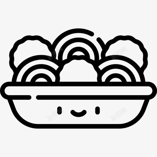 意大利面快餐25直式图标svg_新图网 https://ixintu.com 快餐25 意大利面 直式
