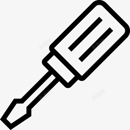 25号工具线状螺丝刀图标svg_新图网 https://ixintu.com 25号工具线状螺丝刀