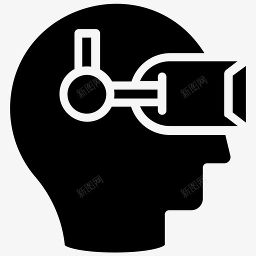 人工智能创新技术耳机图标svg_新图网 https://ixintu.com 人工智能 创新技术 未来技术字形图标 耳机 虚拟现实技术