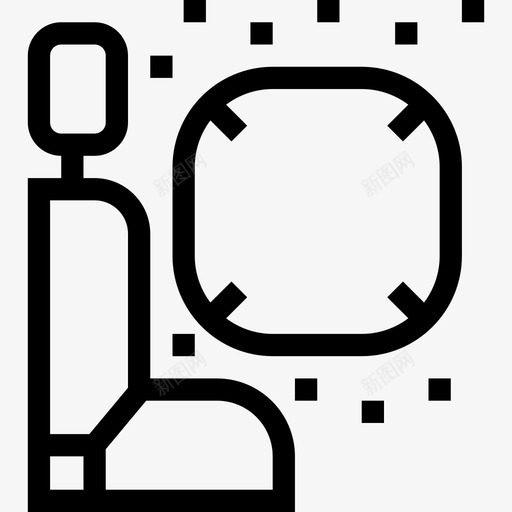 安全气囊汽车部件线性图标svg_新图网 https://ixintu.com 安全气囊 汽车部件 线性