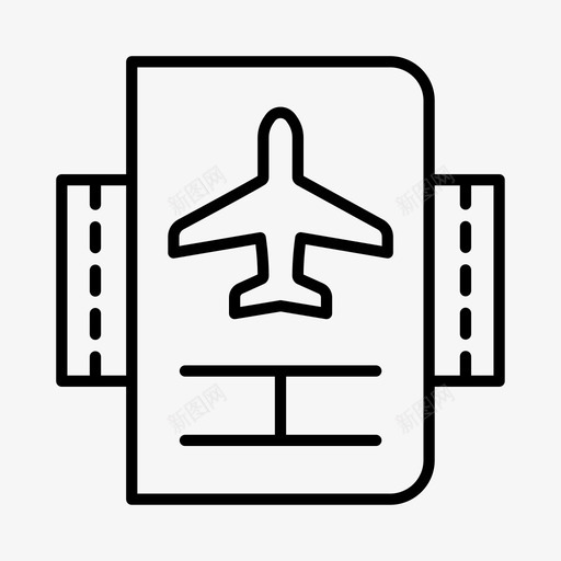护照机场假日图标svg_新图网 https://ixintu.com 假日 度假 护照 旅游 机场