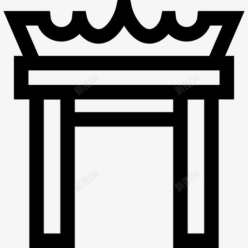 泰国门8直线图标svg_新图网 https://ixintu.com 泰国门8 直线