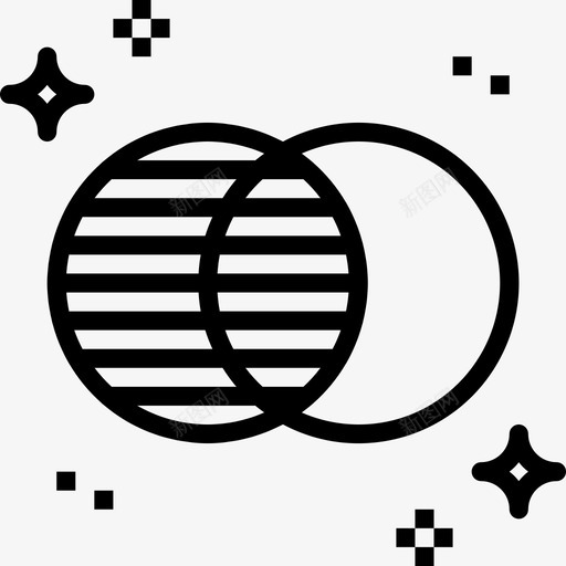 日蚀74号太空直线型图标svg_新图网 https://ixintu.com 74号太空 日蚀 直线型