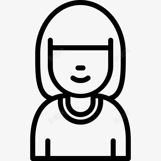 女人人和化身直系的图标svg_新图网 https://ixintu.com 人和化身 女人 直系的