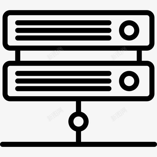 服务器计算机网络和数据库线性图标svg_新图网 https://ixintu.com 服务器 线性 计算机网络和数据库