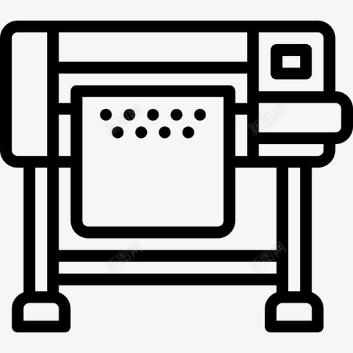 绘图仪办公设备5线性图标svg_新图网 https://ixintu.com 办公设备5 线性 绘图仪