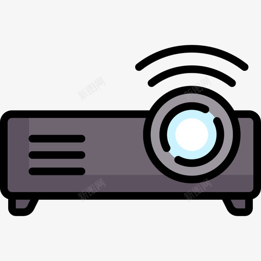 投影仪技术19线性彩色图标svg_新图网 https://ixintu.com 技术19 投影仪 线性彩色