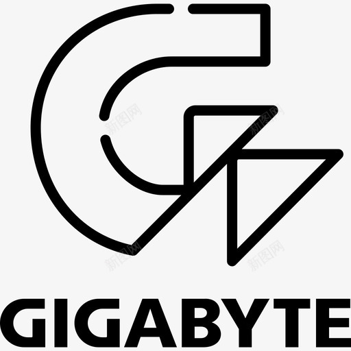 千兆字节技术标识3线性图标svg_新图网 https://ixintu.com 千兆字节 技术标识3 线性