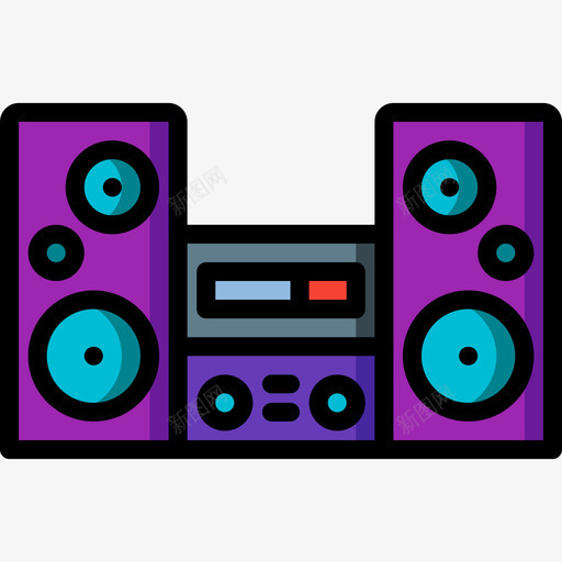音箱家用电器5线颜色图标svg_新图网 https://ixintu.com 家用电器5 线颜色 音箱