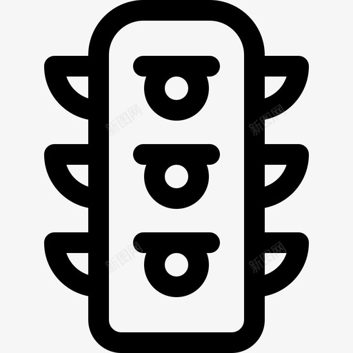 红绿灯位置15直线图标svg_新图网 https://ixintu.com 位置15 直线 红绿灯