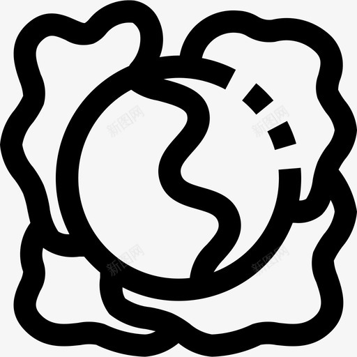 卷心菜蔬菜和水果直系图标svg_新图网 https://ixintu.com 卷心菜 直系 蔬菜和水果