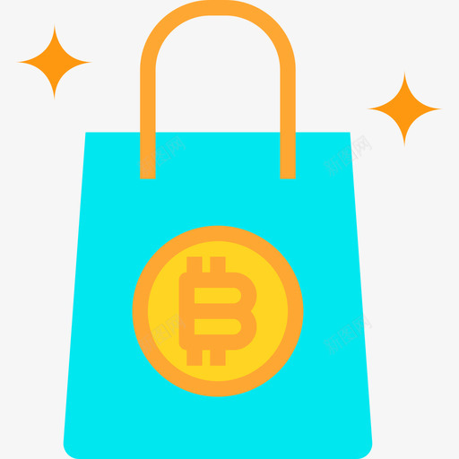 网上商店比特币26扁平图标svg_新图网 https://ixintu.com 扁平 比特币26 网上商店