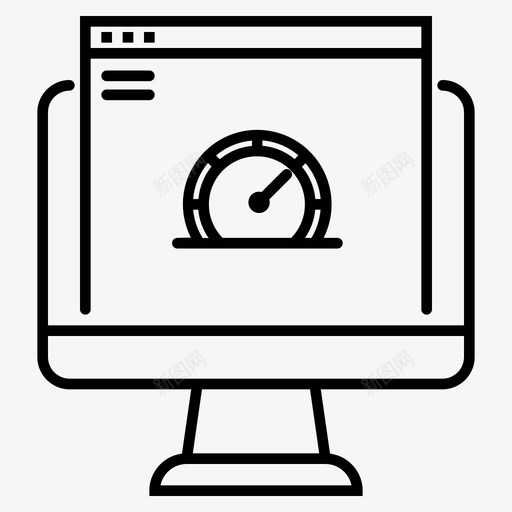速度测试计算机开发图标svg_新图网 https://ixintu.com 开发 编程 网页 网页开发线艺术 计算机 速度测试 速度计