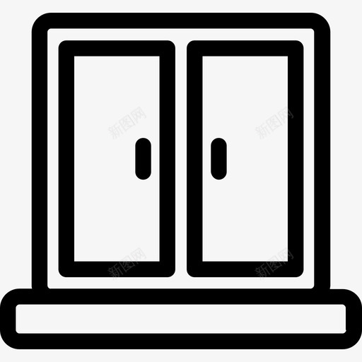 窗户居家生活2线性图标svg_新图网 https://ixintu.com 居家生活2 窗户 线性