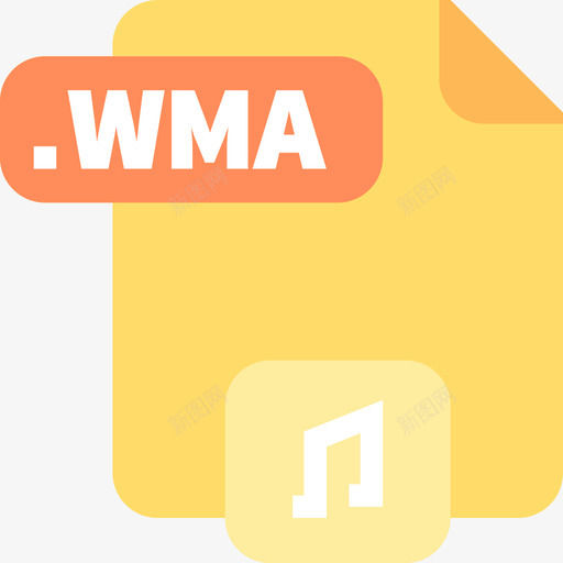 Wma文件23扁平图标svg_新图网 https://ixintu.com Wma 扁平 文件23