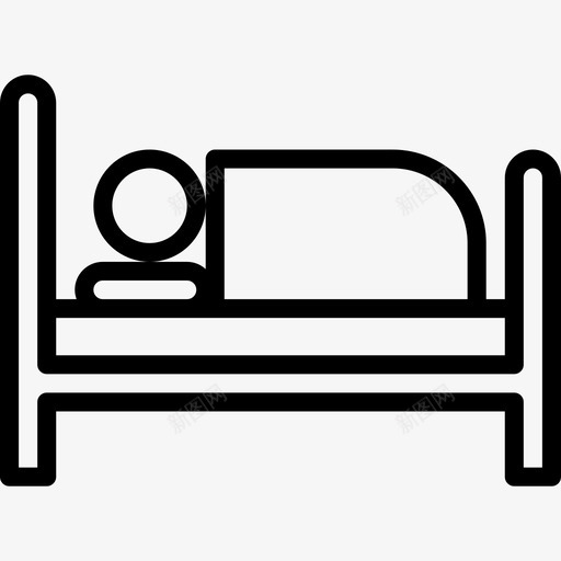 床健康11直系图标svg_新图网 https://ixintu.com 健康11 床 直系
