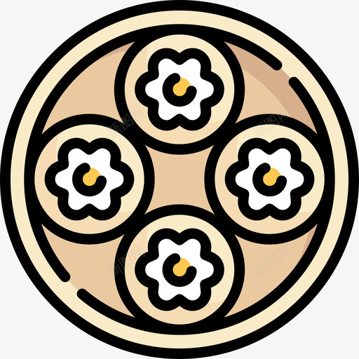 点心中餐9原色图标svg_新图网 https://ixintu.com 中餐9 原色 点心