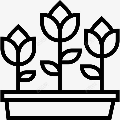 花卉农业和园艺6线性图标svg_新图网 https://ixintu.com 农业和园艺6 线性 花卉