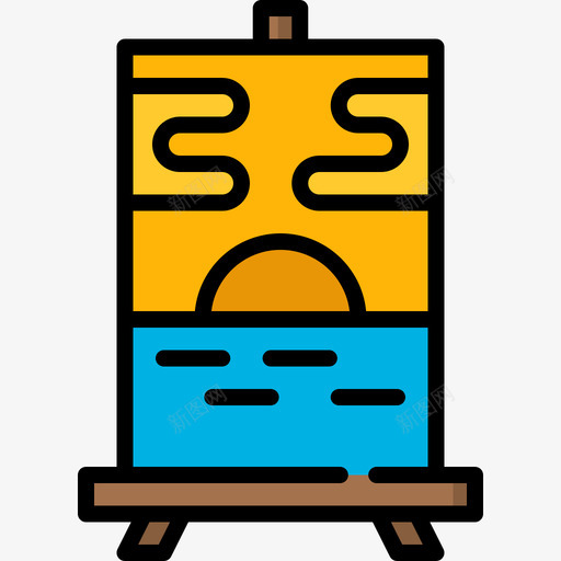 绘画博物馆31线性颜色图标svg_新图网 https://ixintu.com 博物馆31 线性颜色 绘画