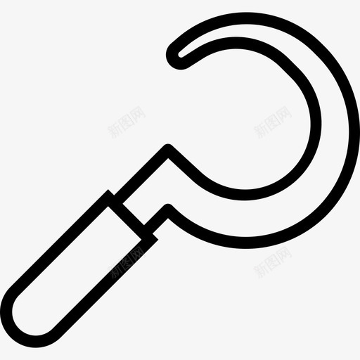 镰刀农业和园艺6直线型图标svg_新图网 https://ixintu.com 农业和园艺6 直线型 镰刀