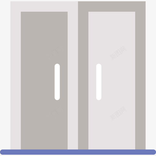 双开门家具和家居5间平的图标svg_新图网 https://ixintu.com 双开门 家具和家居5间 平的