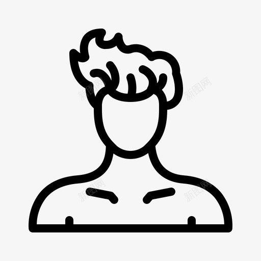 酷发型理发师男图标svg_新图网 https://ixintu.com 模特 理发师 男 男发型 酷发型