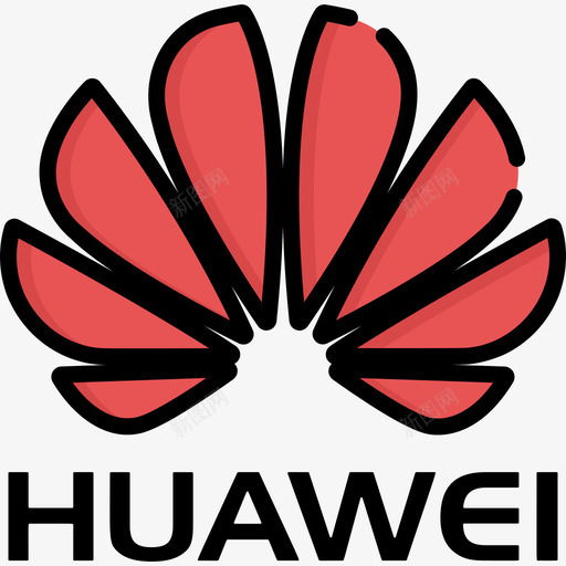 华为技术标识线颜色图标svg_新图网 https://ixintu.com 华为 技术标识 线颜色