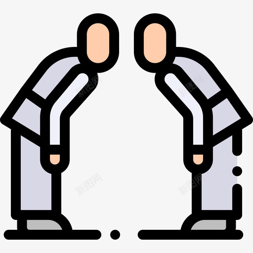 空手道武术11线条色彩图标svg_新图网 https://ixintu.com 武术11 空手道 线条色彩