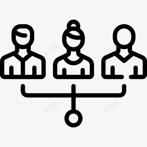 团队人力资源32直线型图标svg_新图网 https://ixintu.com 人力资源32 团队 直线型