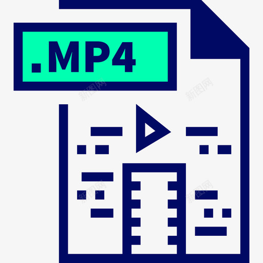 Mp4文件24绿影图标svg_新图网 https://ixintu.com Mp4 文件24 绿影
