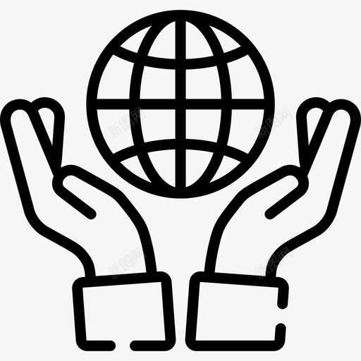 世界电网慈善27线性图标svg_新图网 https://ixintu.com 世界电网 慈善27 线性