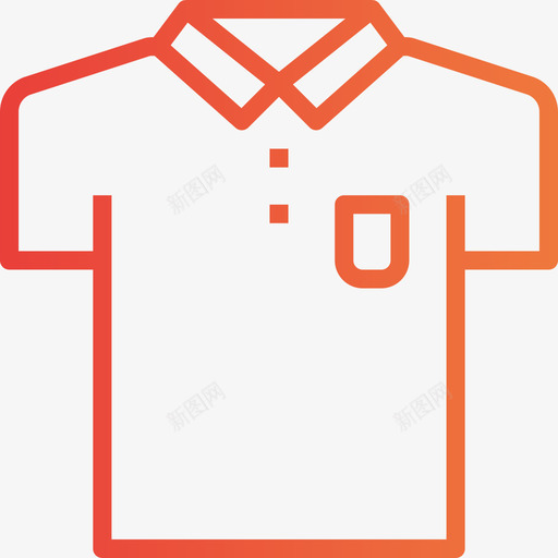 马球衫衣服55渐变色图标svg_新图网 https://ixintu.com 渐变色 衣服55 马球衫