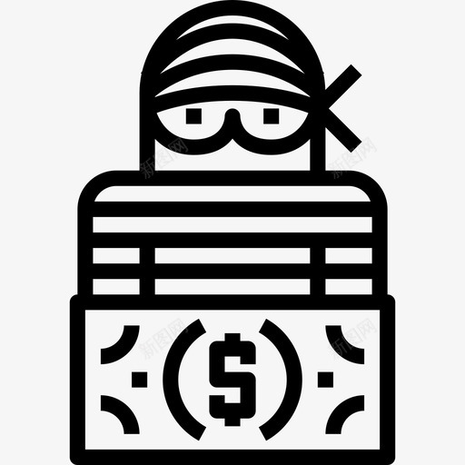 抢劫商业和金融59直系图标svg_新图网 https://ixintu.com 商业和金融59 抢劫 直系