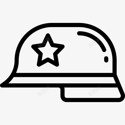 头盔战争5直线型图标svg_新图网 https://ixintu.com 头盔 战争5 直线型