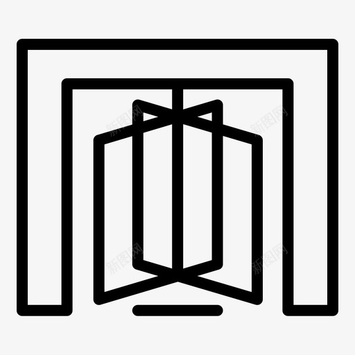 大堂大楼门图标svg_新图网 https://ixintu.com 入口 出口 大堂 大楼 酒店图标 门