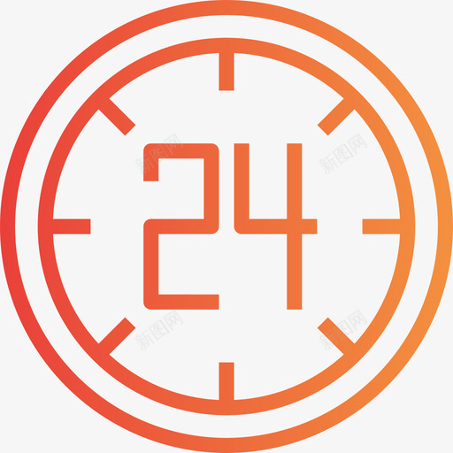 24小时购物92梯度图标svg_新图网 https://ixintu.com 24小时 梯度 购物92
